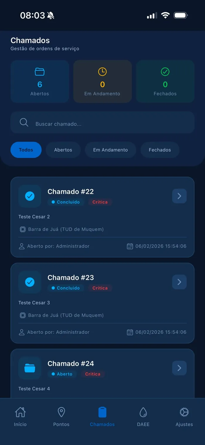 Tela de login do aplicativo VecView