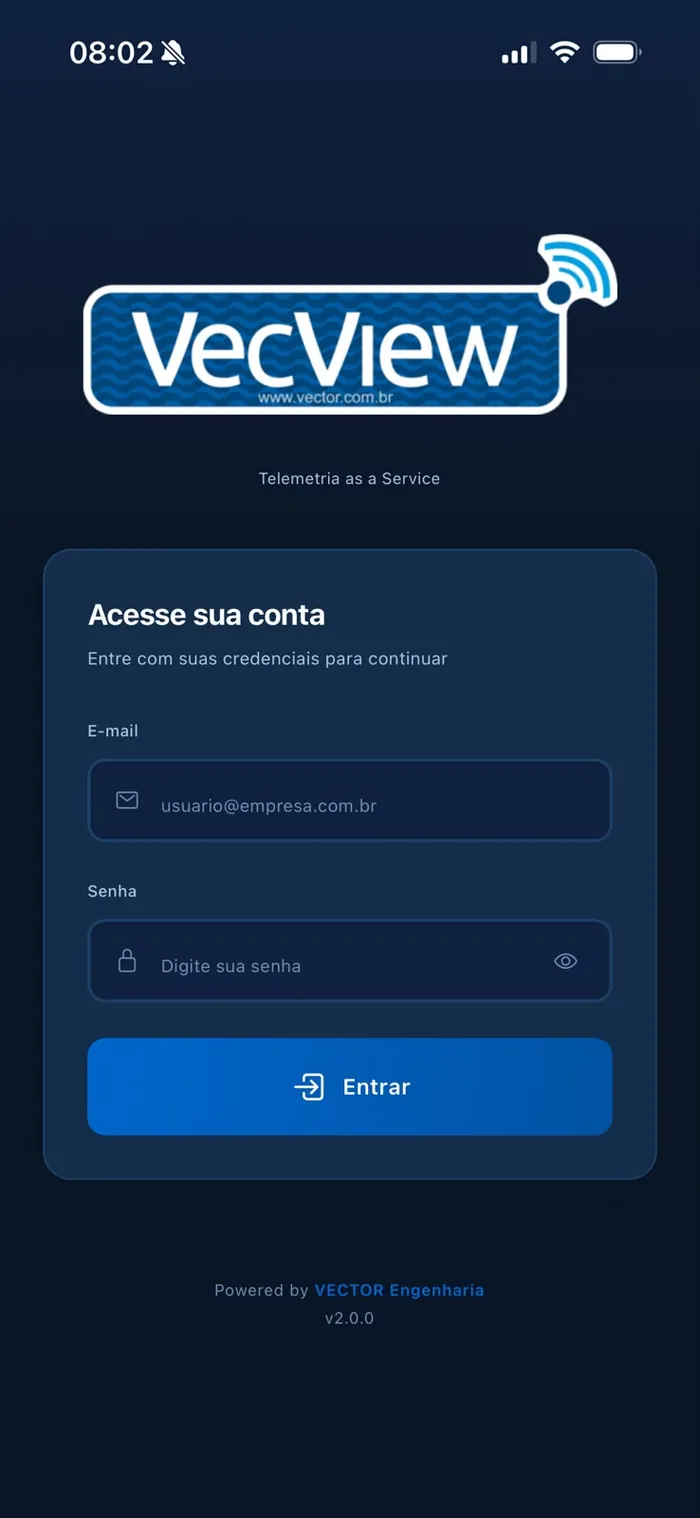 Mapa de pontos de interesse monitorados no app VecView