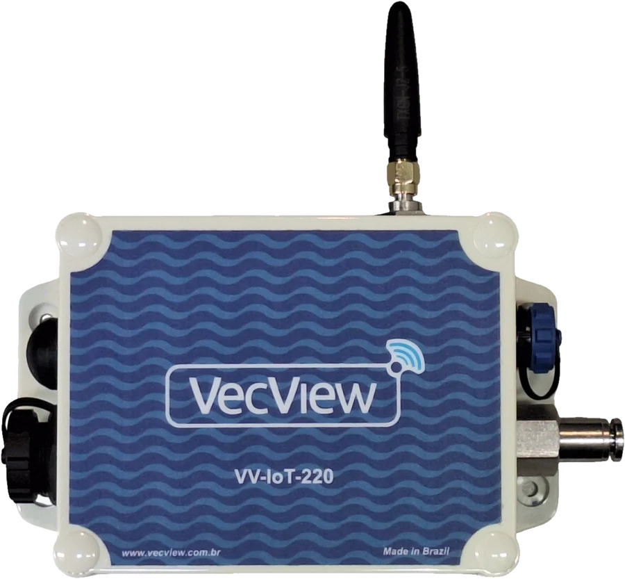 VV-IoT-220 — datalogger IoT VecView para 1 pressão e 1 vazão
